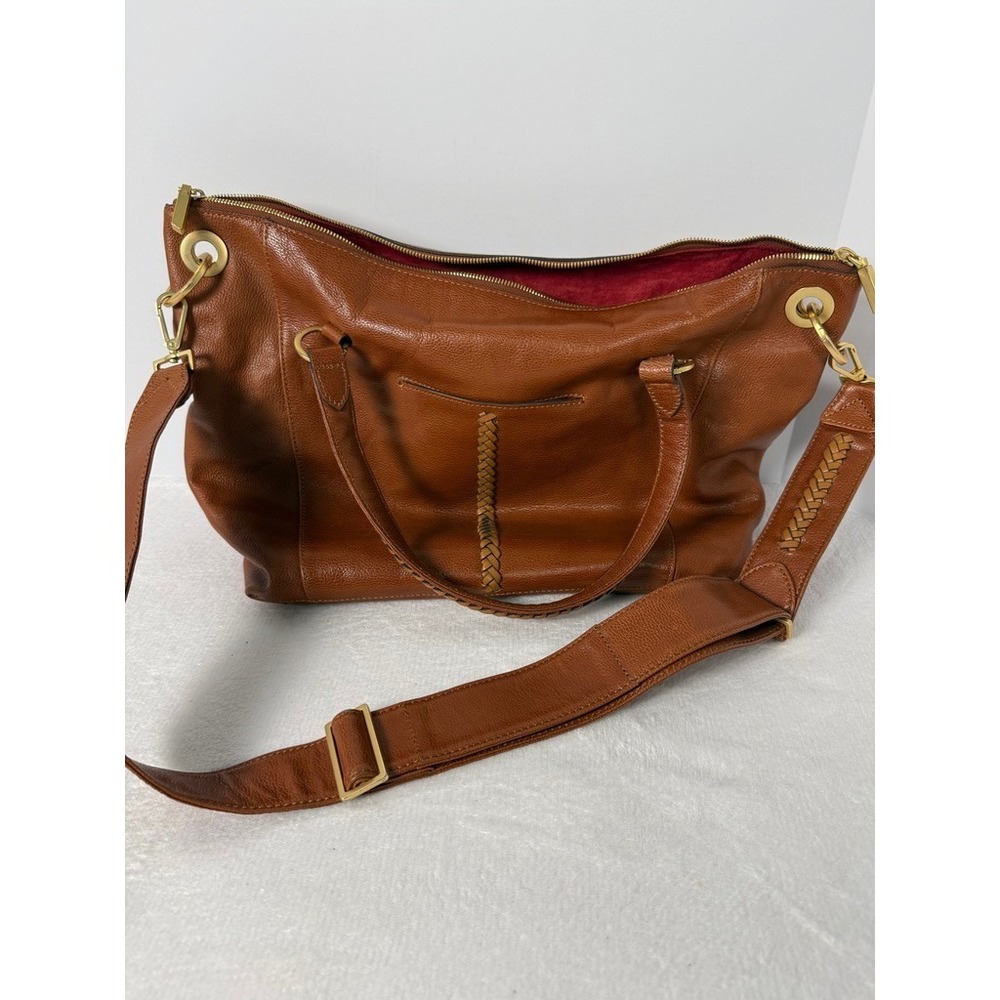 Hammitt Daniel medium, crossbody adjustable strap, Brown Pebble Leather